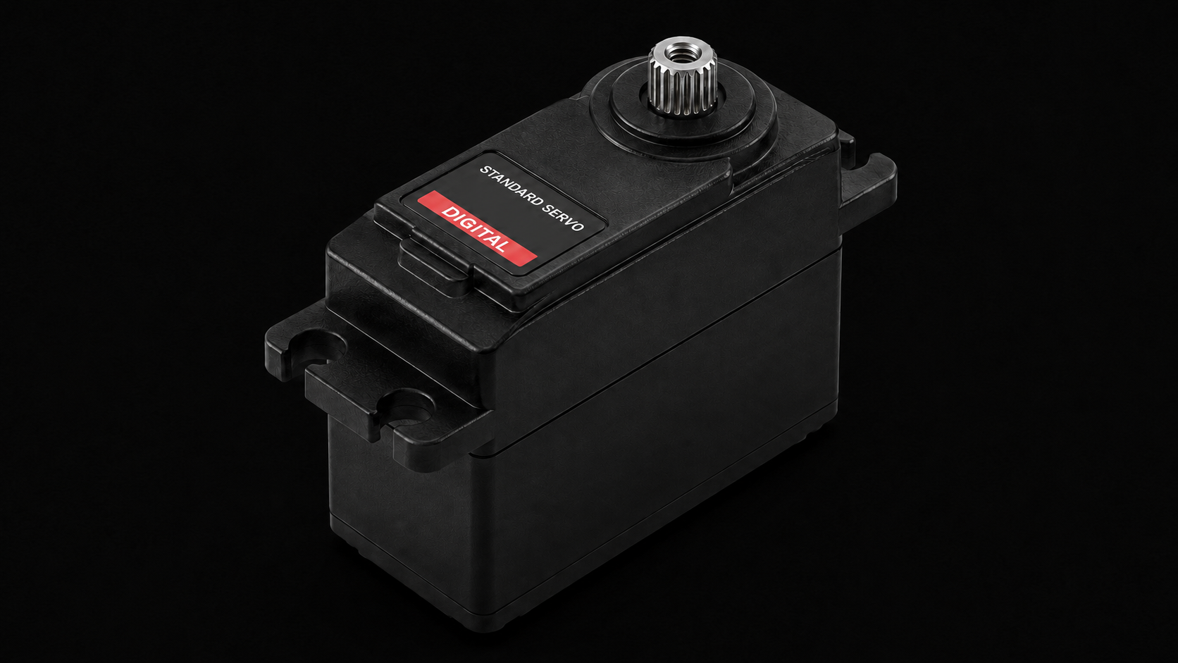 Realistic 3D render of the standard servo option